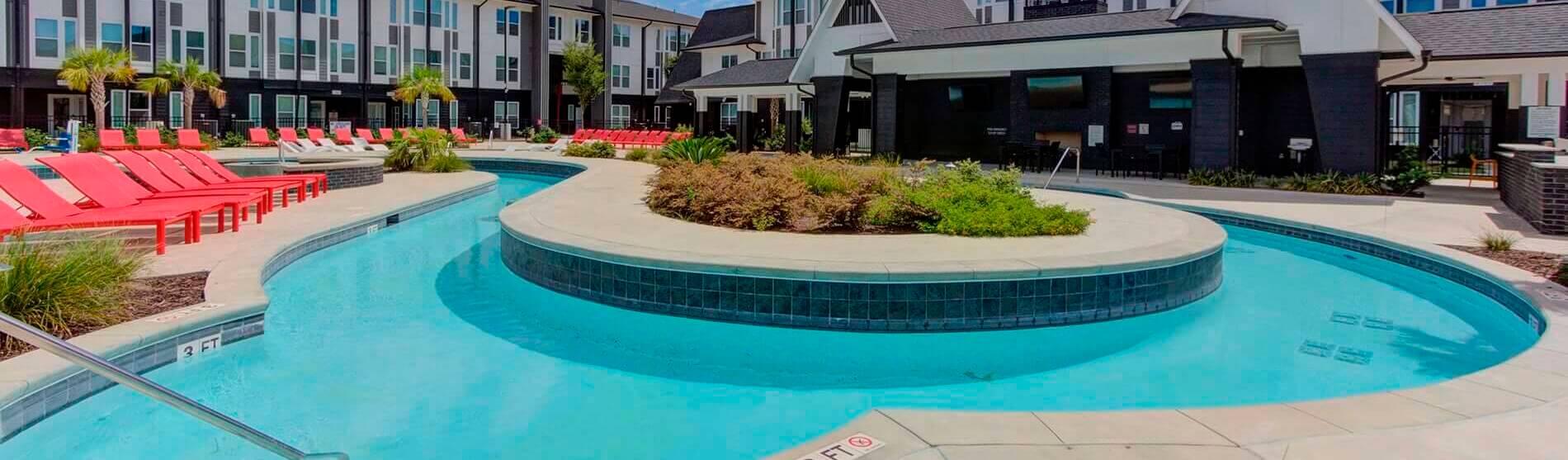 The Row At The Stadium Off Campus Apartments Near University Of South Carolina Exclusive Lazy River